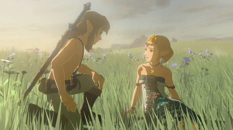 Link talking to Zelda